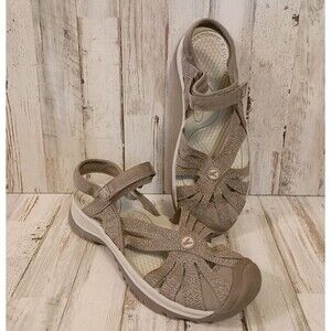 Keen Size 8 Rose Women’s Sandal Closed  Waterproof Shoes Tan/Gray #1016729